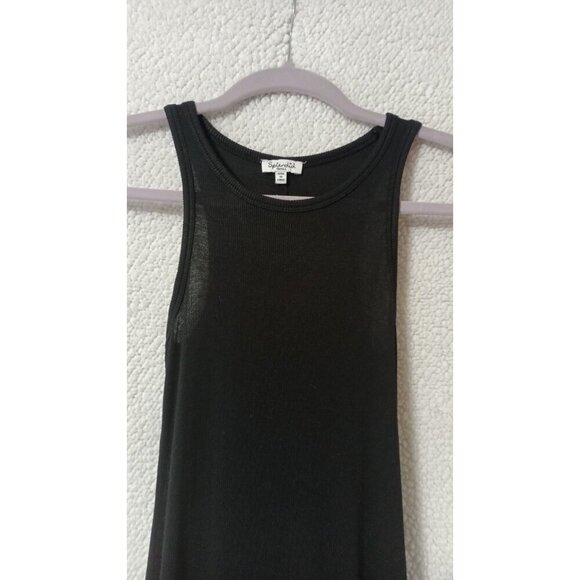 Splendid Knee Length Dress Womens S Black Sleeveless Tank Style Casual Racerback - Picture 3 of 9